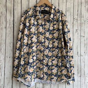 Wildfang Womens Long Sleeve Button Down Shirt Wild Roses Floral Size XXL